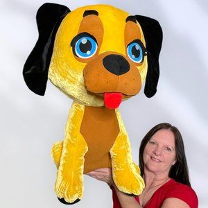 LARGE‎ CUTE PUPPY Classic Toy Co Jumbo Yellow Dog 27" Plush Stuffed Animal Toy
